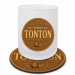 Uncle's Vintage Wine Glass 280 ml with Matching Coaster