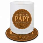 Grandpa Glass 280 ml with Matching Coaster
