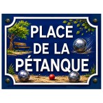 Metal Petanque Sign French Boules Court Wall Decor 20 x 15 cm