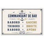Vintage Commandant de Bar Metal Sign 30.5 x 20 cm
