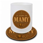 Mamy Glass with Matching Coaster 280 ml Gift for Grandma