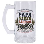 Dad Rider Legend Beer Mug 480ml Motorcycle Gift for Bikers