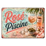 Glass Chopping Board Ros� by the Pool Summer Aperitif 29 x 20 cm