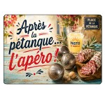 Glass Chopping Board After Petanque Comes Aperitif 29 x 20 cm