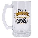 Funny Beer Stein 480ml More Foam Less Worries Gift Mug