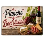 Glass Chopping Board Bon Vivant Wine & Cheese 29 x 20 cm