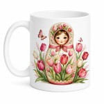 Russian Doll Tulip Mug 350 ml Ceramic Mug