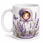 Russian doll Provence lavender mug 350 ml