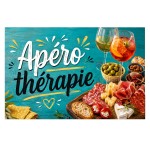 Funny Aperitif Metal Sign Food Wine Friends Decor