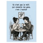 Funny Friendship Metal Sign Real Connection Is Friendship
