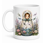 Russian doll dragonflies mug 350 ml