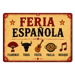 Spanish Feria Glass Chopping Board 29 x 20 cm Vintage Design