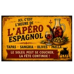Spanish Aperitif Metal Sign Tapas Sangria 30 x 20 cm