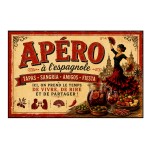 Spanish Aperitif Metal Sign Tapas Sangria Decor 30 x 20 cm