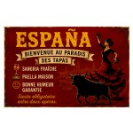 Spanish tapas flamenco vintage metal sign 30 x 20 cm