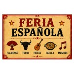 Feria Espa�ola Metal Sign Spanish Vintage Decor 30 x 20 cm
