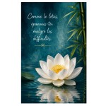 Zen Metal Wall Plaque Inspirational Quote 30 x 20 cm Decor
