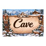Cellar Sign 20 x 15 cm Aluminium Mountain Ski Chalet Decor