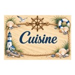 Kitchen Sign 20 x 15 cm Nautical Aluminium Coastal Wall Decor