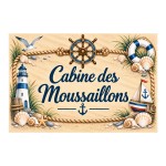 Kids Cabin Sign 20 x 15 cm Aluminium Nautical Seaside Decor