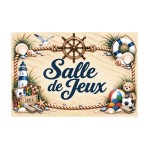 Playroom Sign 20 x 15 cm Aluminium Coastal Kids Room Decor