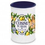 Ceramic Kitchen Utensil Holder Lemon Mediterranean Design 13 cm