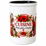 Ceramic Kitchen Utensil Holder Poppy Design 13 cm