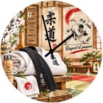 Rugby glass wall clock 29 cm gift for player and rugby fan