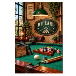 Billiards Metal Sign French Quote Games Room Decor 30 x 20 cm