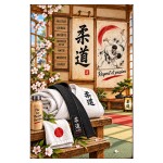 Judo Metal Sign Respect et passion Japanese Decor 30 x 20 cm