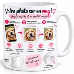 White Ceramic Mug Personalised with Your Photo 350 ml