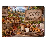 Glass Chopping Board Woodland Mushrooms 29 x 20 cm