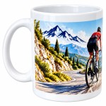 Cycling mug 300 ml ceramic gift for bike lovers and cyclists