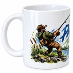 Fishing mug 300 ml ceramic gift for anglers and fishing fans