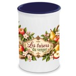 Ceramic kitchen utensil holder 13 cm apple and pear design