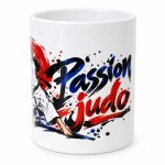 Judo ceramic pen holder with martial arts design