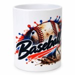 Baseball ceramic pen holder with ball design