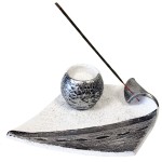 Handcrafted Incense Holder for Sticks, Cones, and Charcoal White