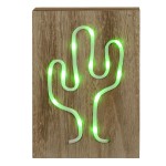 Wood Cactus neon Ornament