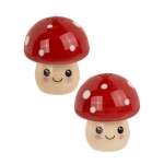 Salt and Pepper Shakers  Kawaii Mushrooms