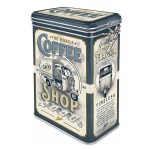 Vintage Coffee Shop Airtight Metal Storage Tin