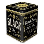 Black Tea Storage Tin  Nostalgic-Art  black & gold