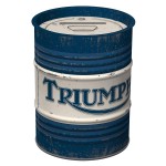 Triumph Vintage Oil Barrel Metal Money Box