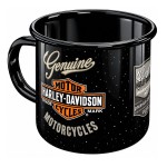 Black Harley-Davidson Enamel Metal Mug 360 ml