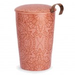 Double-walled porcelain mug with infuser