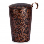 Double-walled porcelain mug with infuser