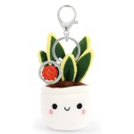 Recycled sansevieria plush keyring 12 cm
