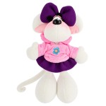Diddlina winter soft toy 30 cm with pink hoodie and purple skirt