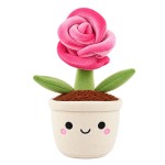 Keel Toys pink rose plush in pot Botanical Garden 25 cm