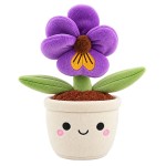 Keel Toys purple pansy plush in pot Botanical Garden 25 cm